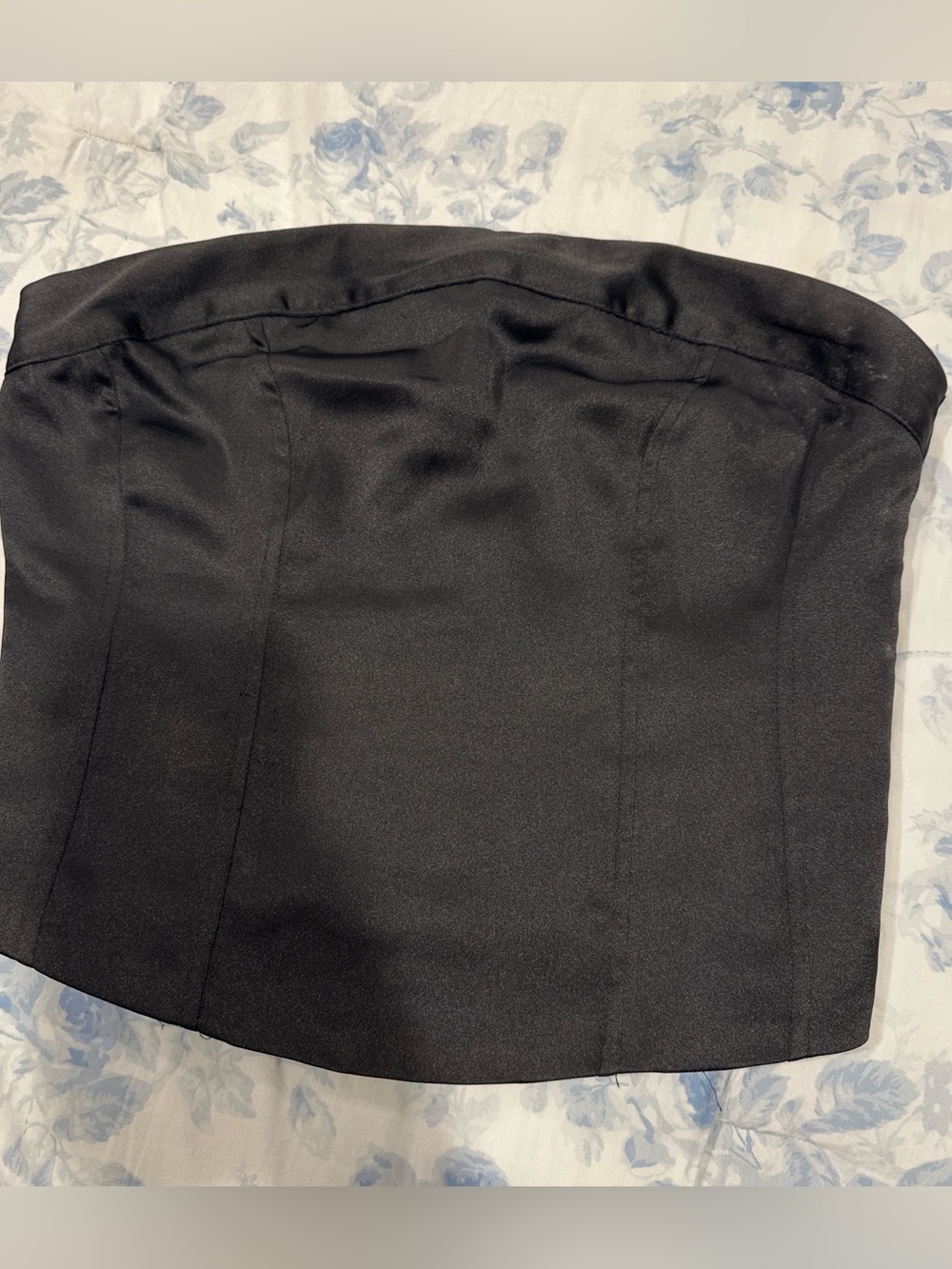 Black Satin Tube Top